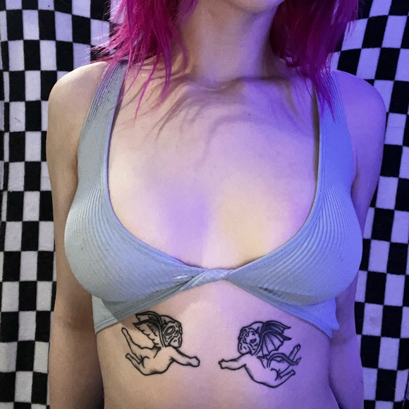 blue twist crop top from pacsun - Picture 4 of 4